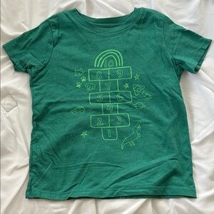 Cat & Jack Teal Tee with Coral Logo